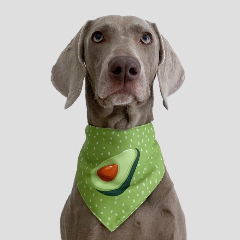 Refreshing Avocado Pet Scarf Three-Layer Thickened Waterproof Saliva Towel - Size Xxl