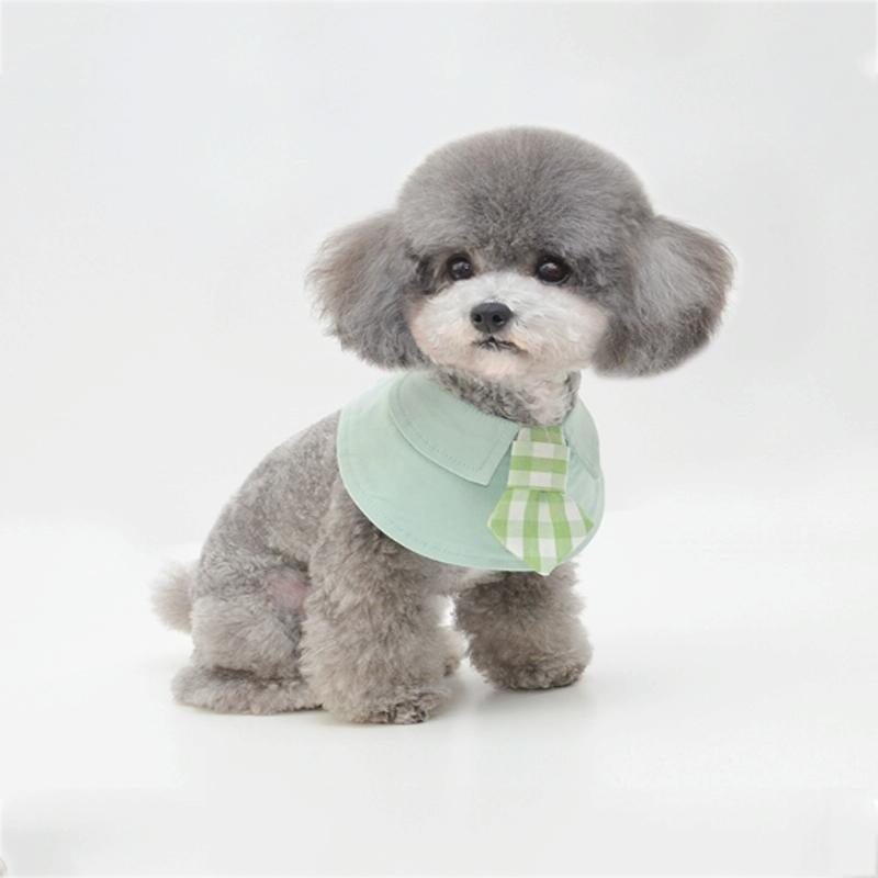 Pet Shawl Scarf Saliva Towel Dog Clothes Accessories - Size S - Blue