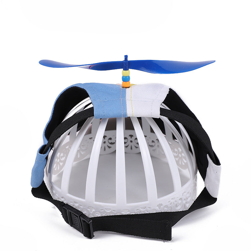 S Orange Pet Baseball Cap with Spinning Propeller - Colorful Fun Design - See Details for Sizing