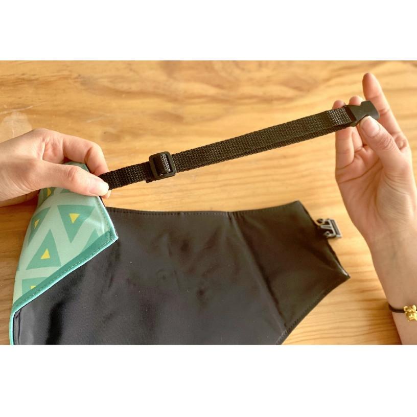 Refreshing Avocado Pet Scarf Three-Layer Thickened Waterproof Saliva Towel - Size S