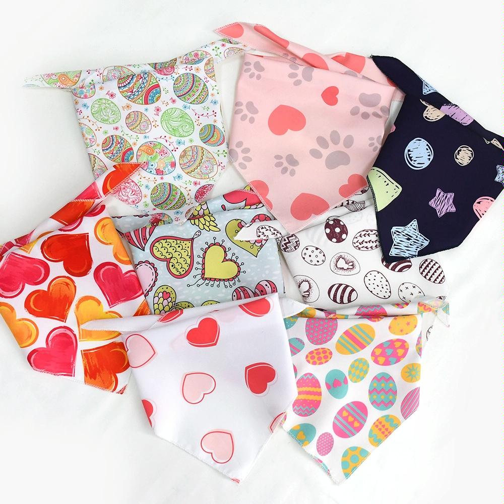Cute Pet Triangle Towel Bib Cartoon Cats And Dogs Drool Towel Scarf - 02