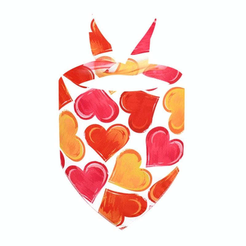 Cute Pet Triangle Towel Bib Cartoon Cats And Dogs Drool Towel Scarf - 02