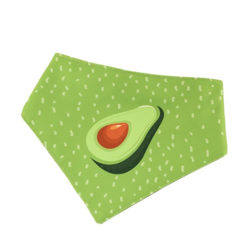 Refreshing Avocado Pet Scarf Three-Layer Thickened Waterproof Saliva Towel - Size M