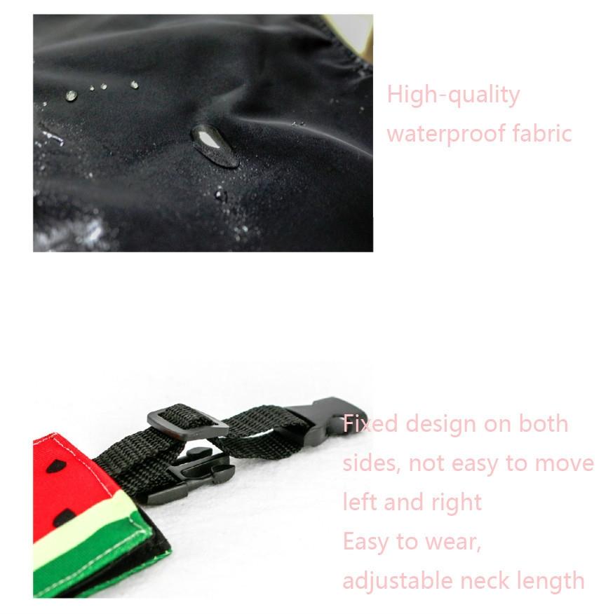 Refreshing Avocado Pet Scarf Three-Layer Thickened Waterproof Saliva Towel - Size M