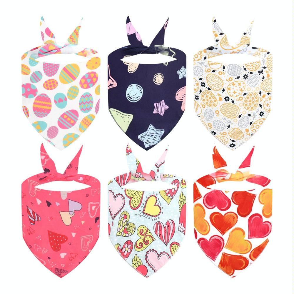 Cute Pet Triangle Towel Bib Cartoon Cats And Dogs Drool Towel Scarf - 03