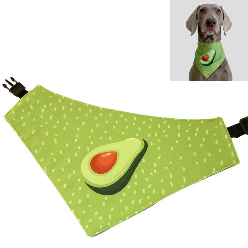 Refreshing Avocado Pet Scarf Three-Layer Thickened Waterproof Saliva Towel - Size Xxl