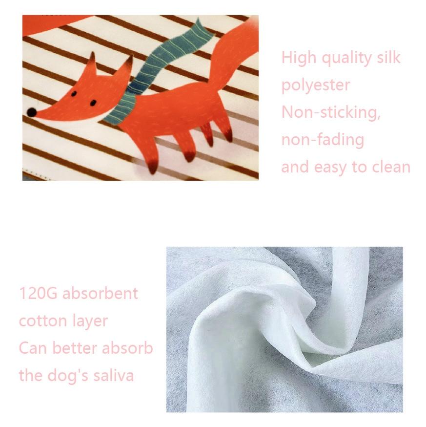Refreshing Avocado Pet Scarf Three-Layer Thickened Waterproof Saliva Towel - Size Xxl