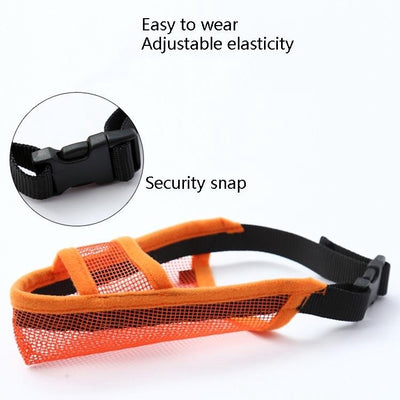 Dog Mouth Cover Anti-Bite Mesh Dog Mouth Cover Medium And Large Dogs Anti-Drop Mask Xxs - Gray