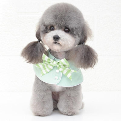 Pet Accessories Dog Small Shawl Bib Saliva Towel Triangle Scarf - Size S - Light Blue