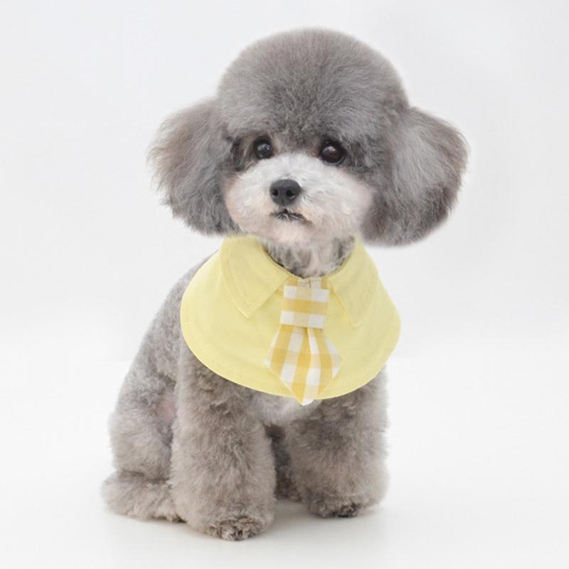 Pet Shawl Scarf Saliva Towel Dog Clothes Accessories - Size S - Green