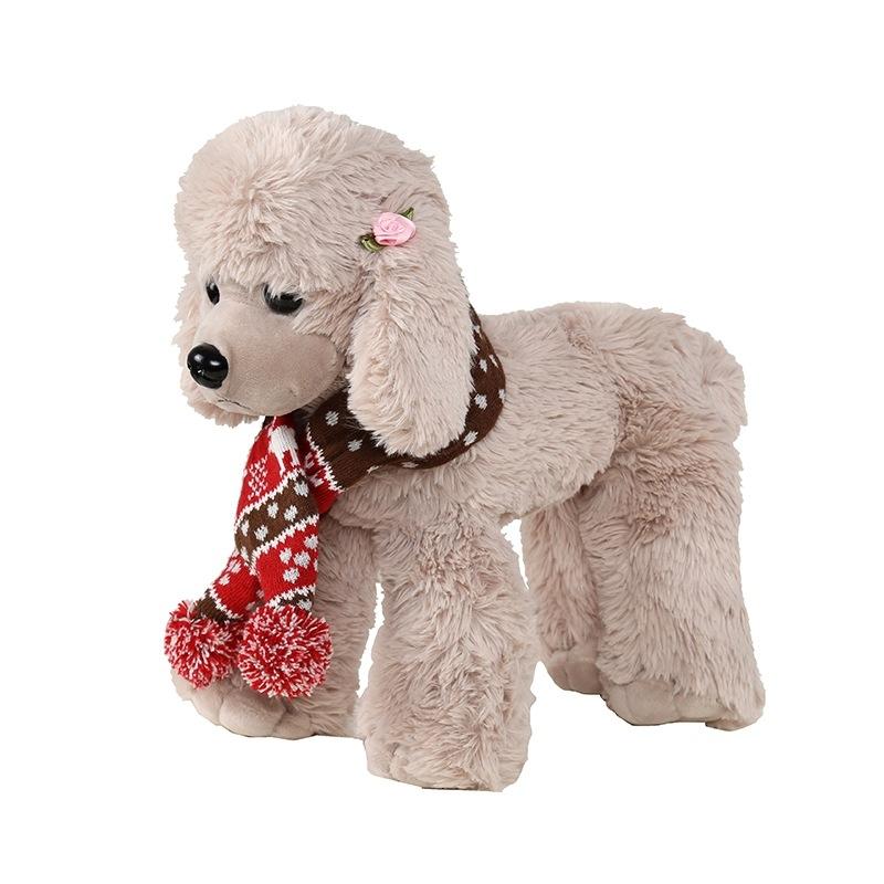 Christmas Pet Scarf Autumn And Winter Warm Elk Christmas Dog Scarf - Size L Brown