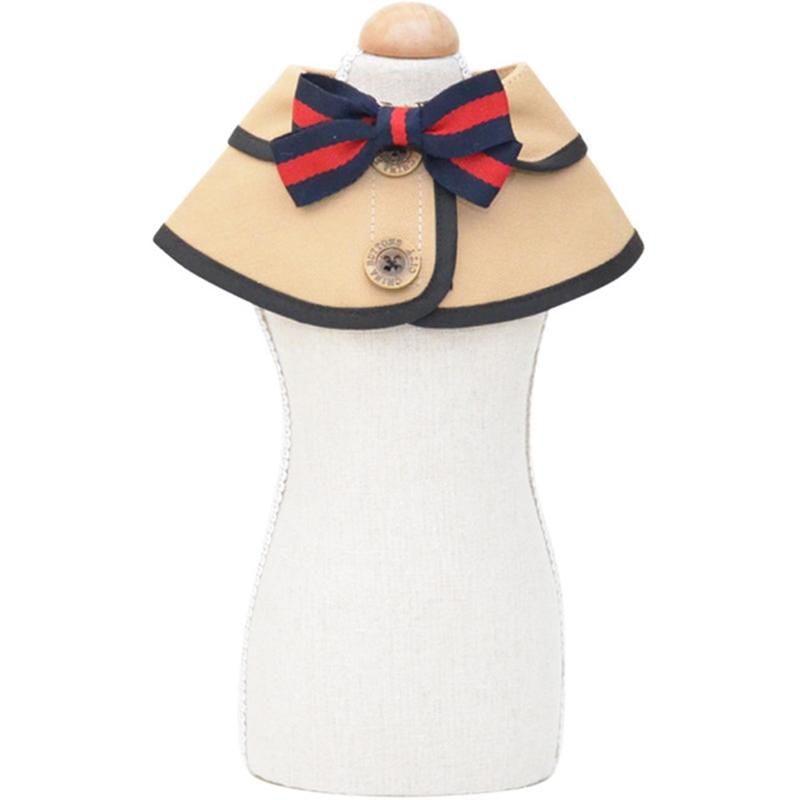 Dog Shawl Saliva Towel Scarf Pet Bow Tie Jewelry Accessories - Size S - White