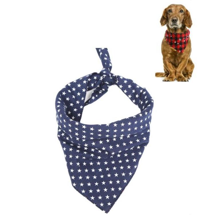 Pet Triangle Towel Christmas Snowflake Dog Saliva Towel - Size L - Green
