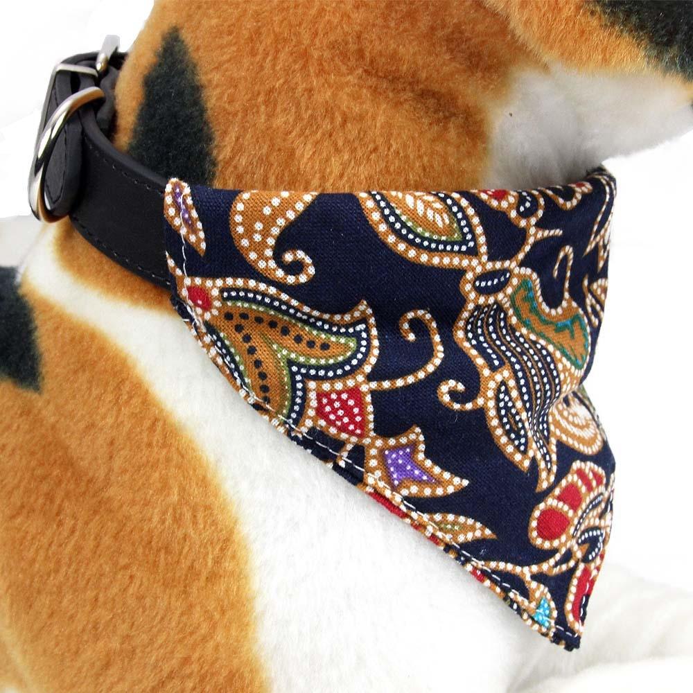 Cotton Pet Bib Cat Headband Dog Saliva Towel - Size S - Black
