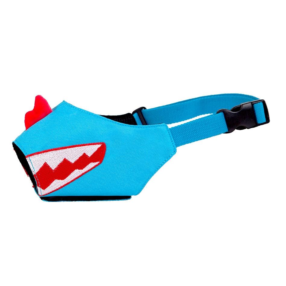 Cartoon Dog Mouth Cover Anti-Bite Nylon Dog Mask - Size L - Blue - S