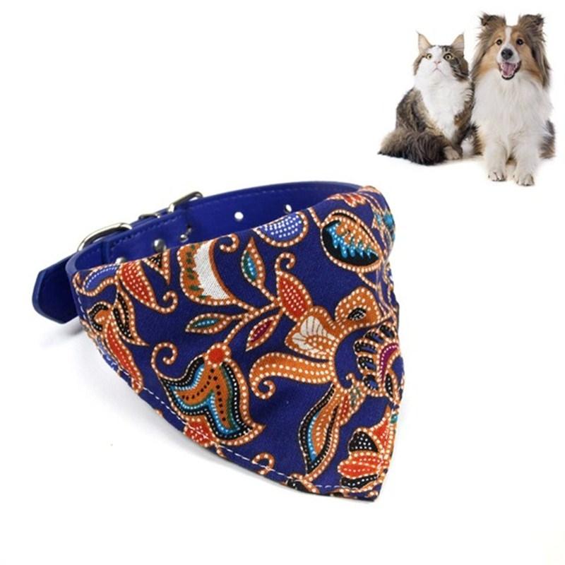 Cotton Pet Bib Cat Headband Dog Saliva Towel - Size S - Red