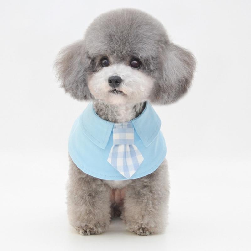 Pet Shawl Scarf Saliva Towel Dog Clothes Accessories - Size L - Pink