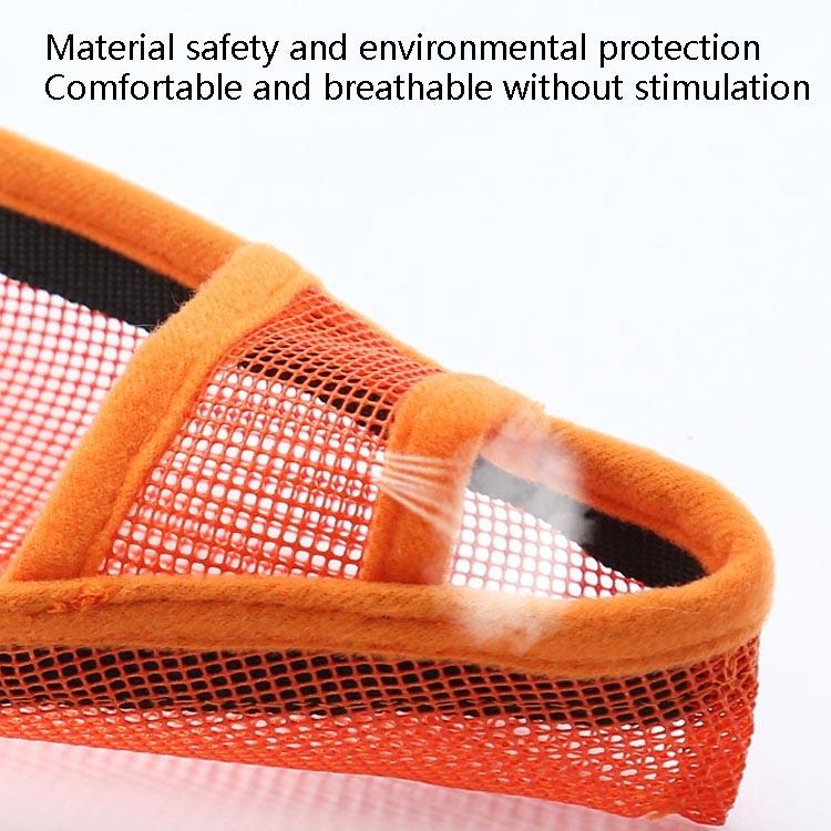 Dog Mouth Cover Anti-Bite Mesh Dog Mouth Cover Medium And Large Dogs Anti-Drop Mask L - Orange