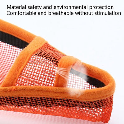 Dog Mouth Cover Anti-Bite Mesh Dog Mouth Cover Medium And Large Dogs Anti-Drop Mask L - Orange