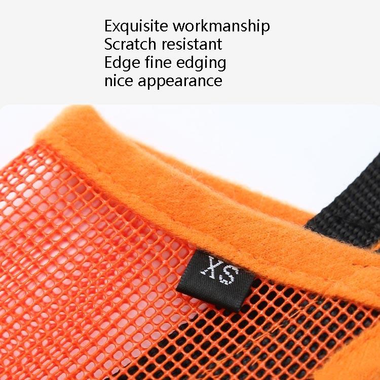 Dog Mouth Cover Anti-Bite Mesh Dog Mouth Cover Medium And Large Dogs Anti-Drop Mask L - Orange