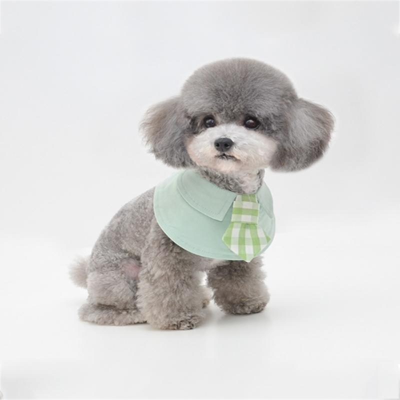 Pet Shawl Scarf Saliva Towel Dog Clothes Accessories - Size M - Blue