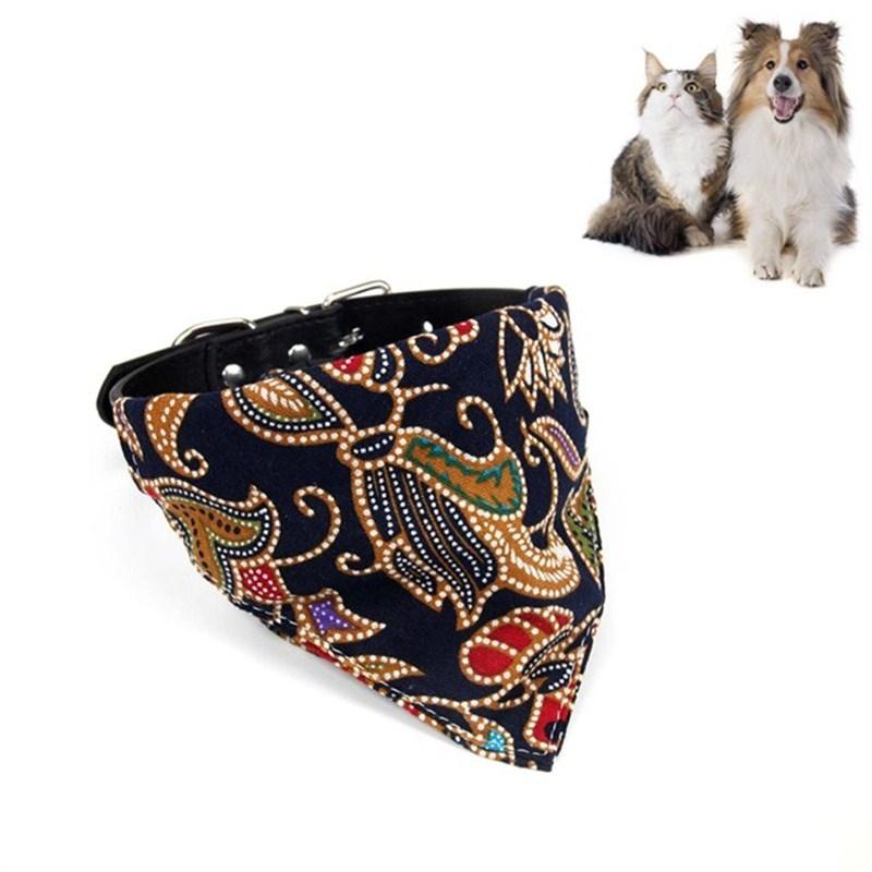 Pet Bib Cat Headband Dog Saliva Towel Size M - Khaki