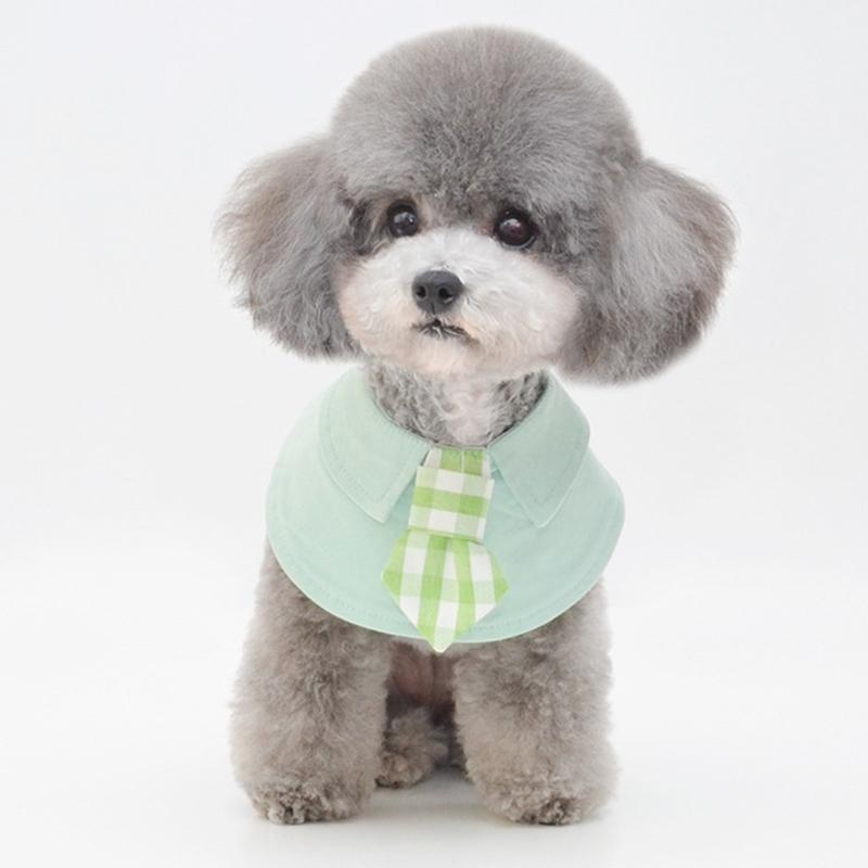 Pet Shawl Scarf Saliva Towel Dog Clothes Accessories - Size L - Blue