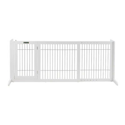 Freestanding Retractable Dog Barrier with Gate Small