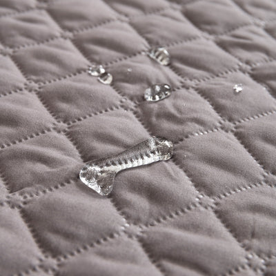 75*120CM Grey Waterproof & Scratch-Resistant Pet Sofa Protector Mat with Pillow | Cat & Dog Bed, Washable, All-Season