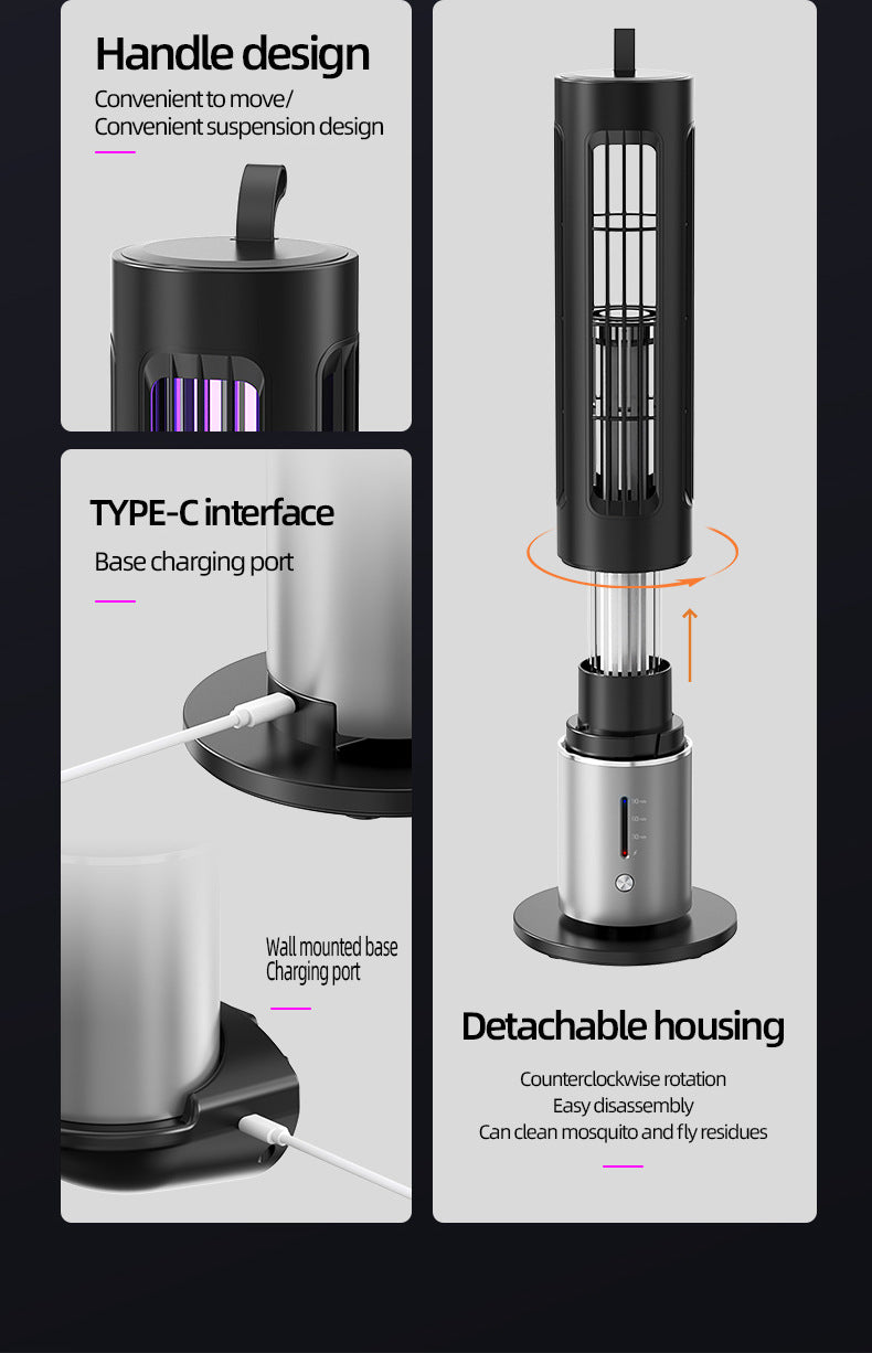 Multifunctional Mosquito Trap - USB Rechargeable, Wall & Tabletop Use