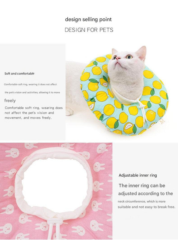 2 pcs Underwater World Soft Pet Recovery Collar - Comfortable Anti-Lick Cone for Cats & Dogs Size M