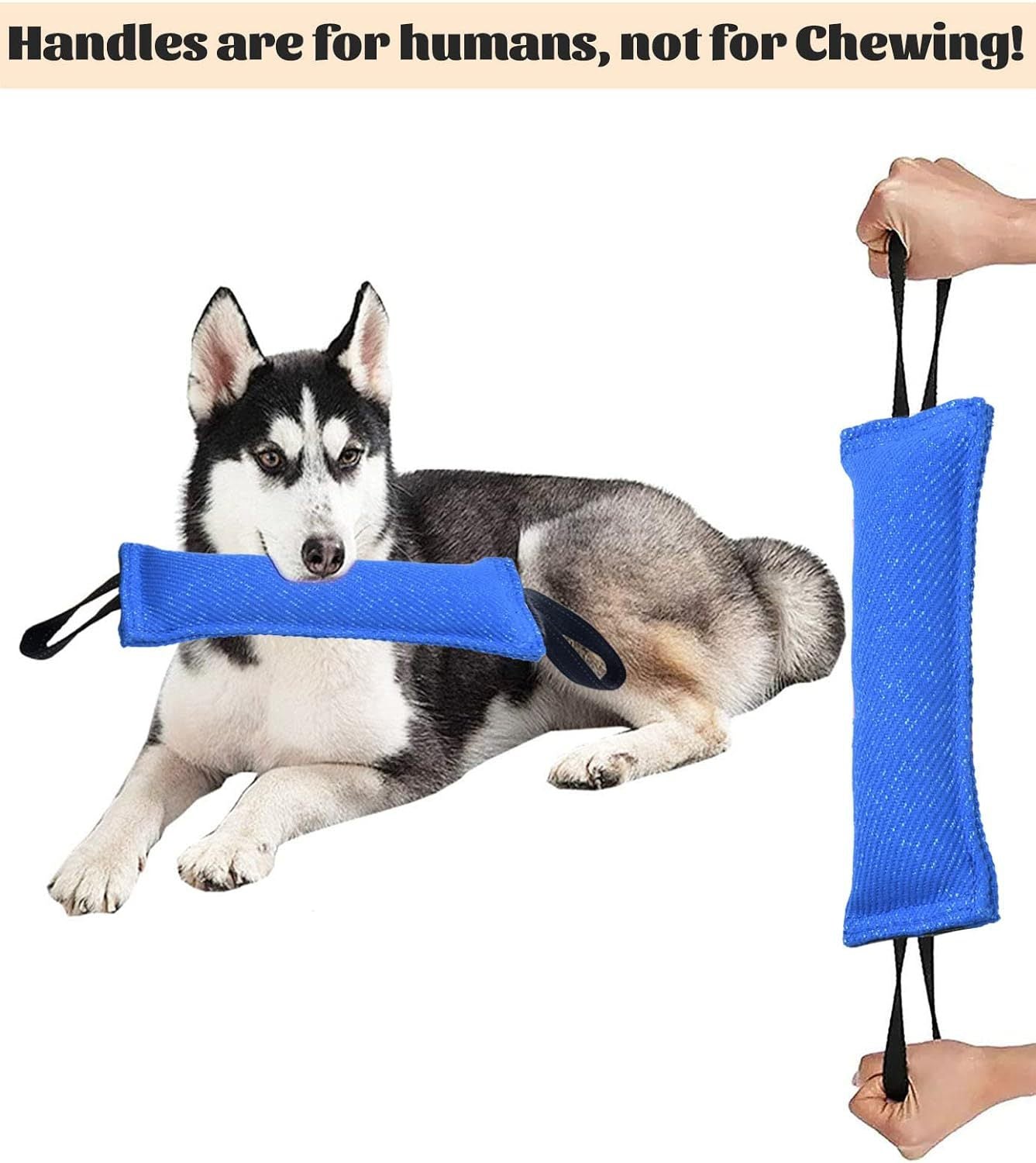 Red Durable 2-Pack Tug-of-War Dog Training Toy - Tear-Resistant, Safe & Interactive for All Breeds