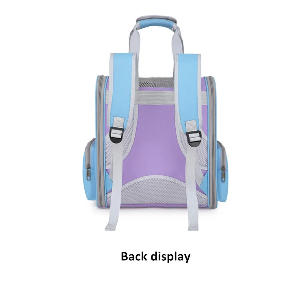 Green Portable Pet Carrier Backpack - Spacious, Breathable, and Travel-Friendly for Cats and Small Dogs