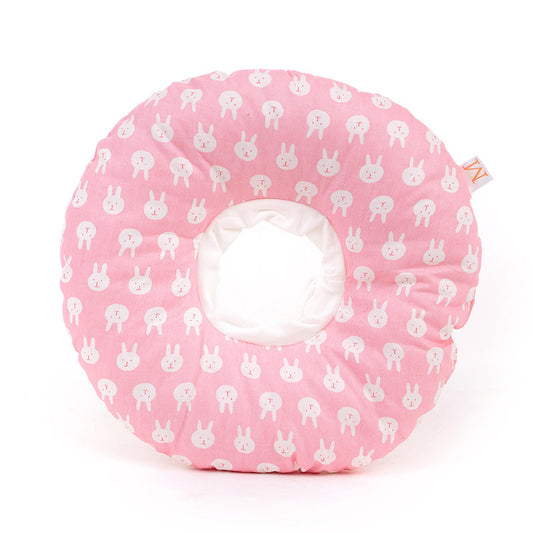 2 pcs Pink Rabbit Soft Pet Recovery Collar - Comfortable Anti-Lick Cone for Cats & Dogs Size L