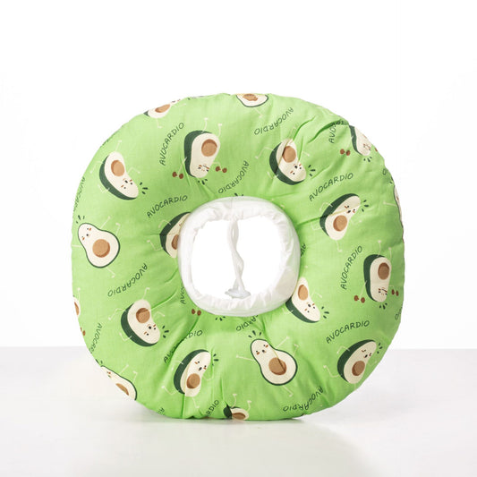 2 pcs Avocado Pet Recovery Collar - Comfortable Anti-Lick Cone for Cats & Dogs Size S