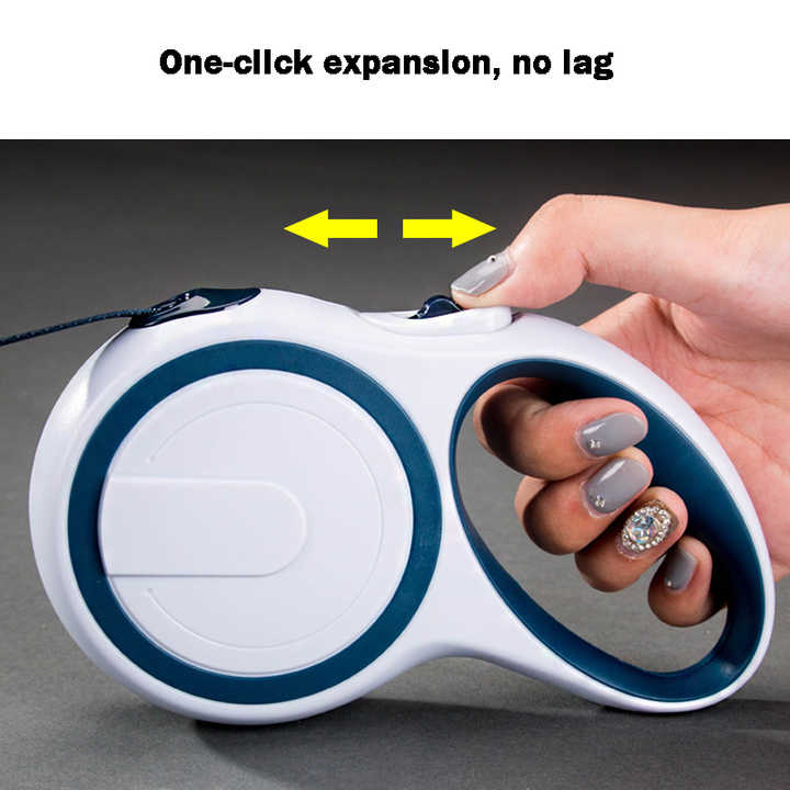 Dark Blue 3M Pet Leash Retractable - Tangle-Free, Extendable Pet Leash for Walking