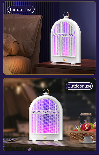 Black (Plug-in) USB Mosquito Killer Lamp - Electric Bug Zapper, Wall-Mounted/Standing, Silent