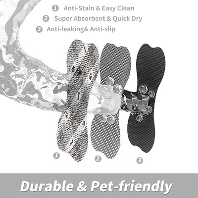 Blue And White Pet Feeding Mat 35x50cm - Anti-Slip, Durable Diatom Mud Mat for Dogs and Cats, Easy to Clean