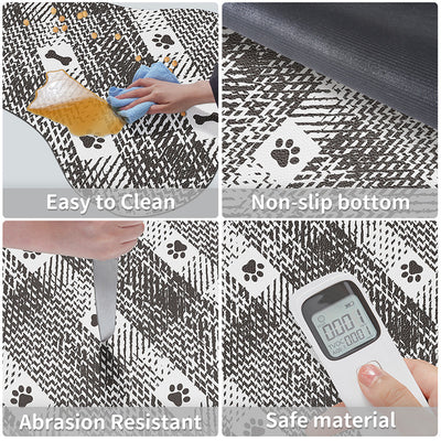 Green And White Pet Feeding Mat 35x50cm - Anti-Slip, Durable Diatom Mud Mat for Dogs and Cats, Easy to Clean