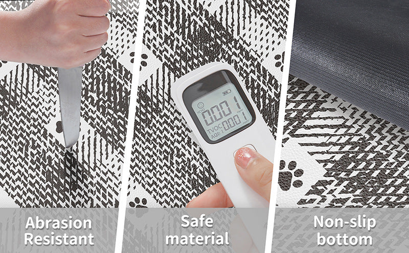 Brown And White Pet Feeding Mat 45x60cm - Anti-Slip, Durable Diatom Mud Mat for Dogs and Cats, Easy to Clean