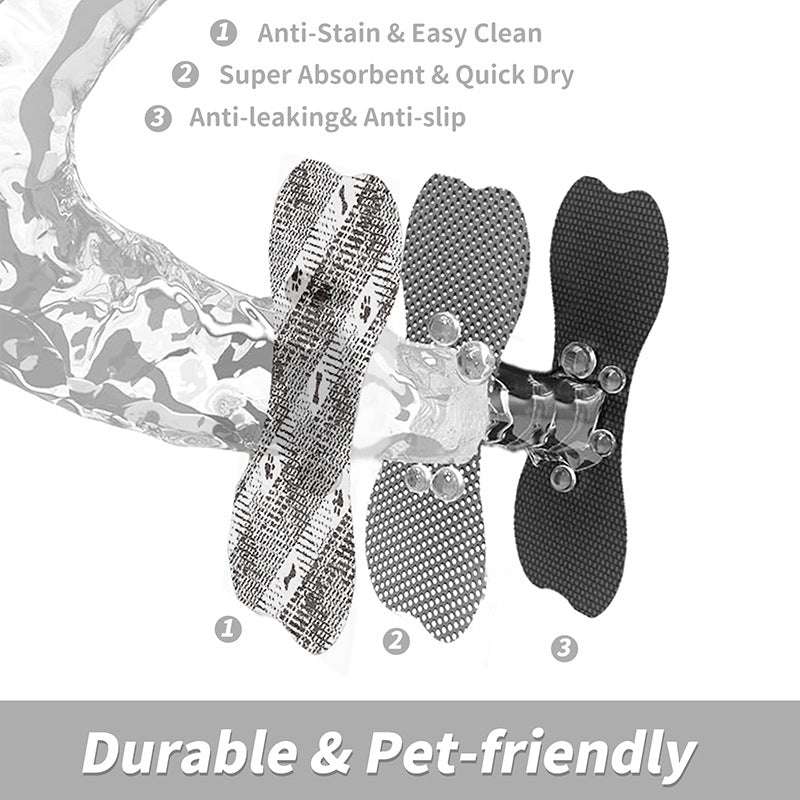 Blue And White Pet Feeding Mat 50x70cm - Anti-Slip, Durable Diatom Mud Mat for Dogs and Cats, Easy to Clean