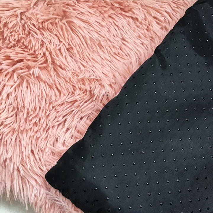 Pink Plush Pet Mat for Dogs and Cats - 50x70cm, Anti-Slip, Warm and Cozy for Autumn and Winter