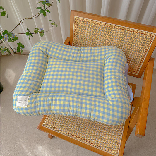 S Yellow-blue All-Season Pet Bed - Soft Washable Dog & Cat Mat with Comfortable Cushion - Warm Winter Padding for Small to Large Pets