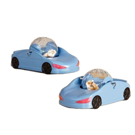 Blue Fun Hamster Racing Wheel Toy - Durable PP Plastic Exercise Wheel for Active Small Pets