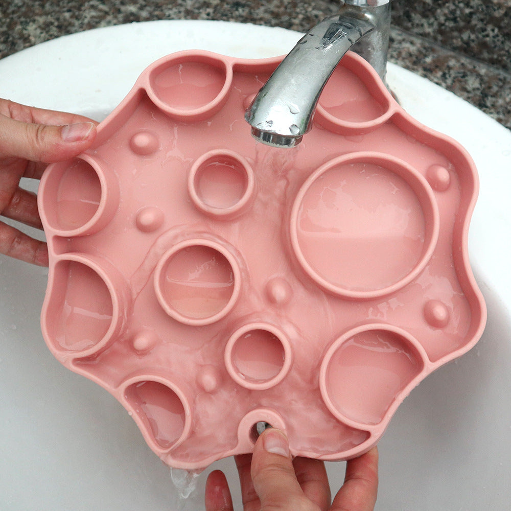 Silicone Dog Slow Feeder and Licking Mat - 2 in 1 Puzzle Bowl for Dog Slow Feeding(Light purple)